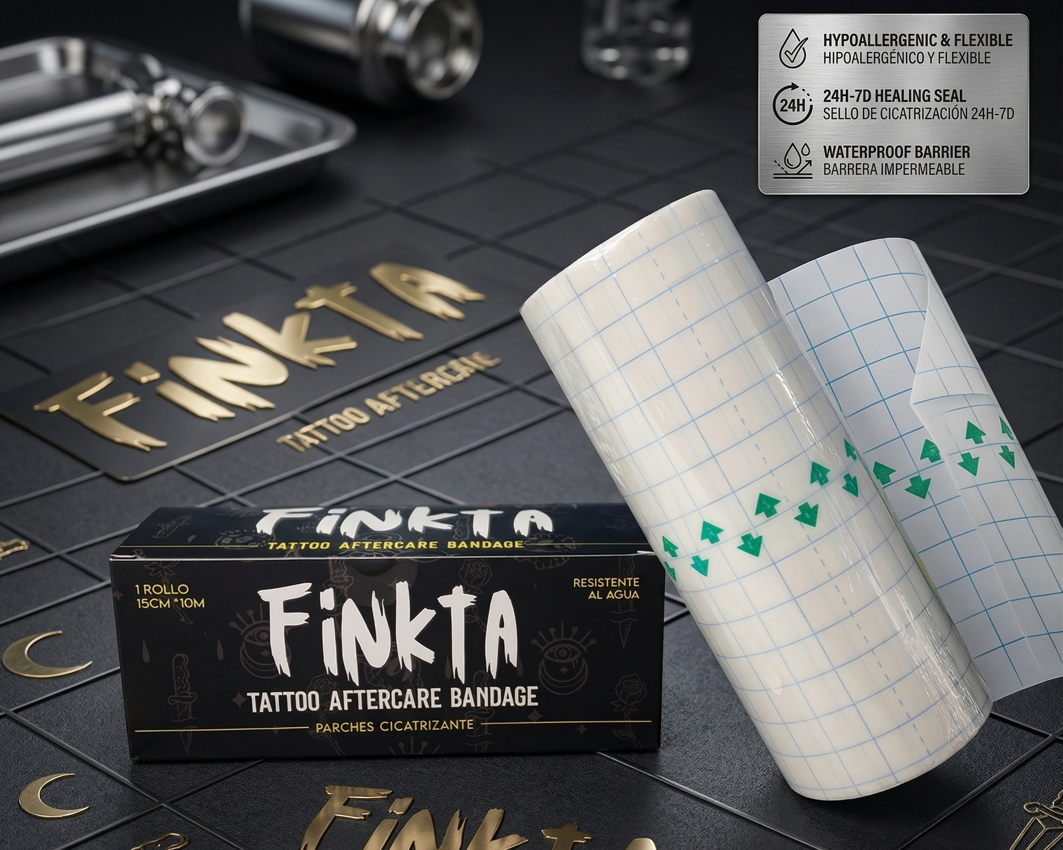 Rollo Profesional Finkta | Film Protector de Cicatrización (15cm x 10m)