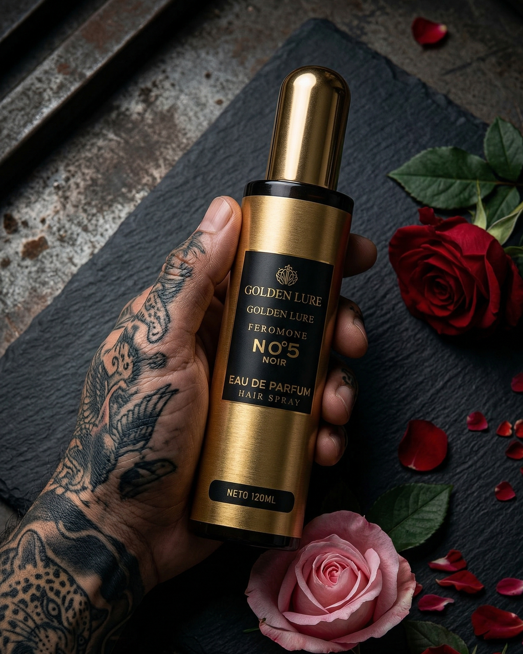 Esencia Áurea: Feromonas de Alta Atracción Golden Lure (120ml)