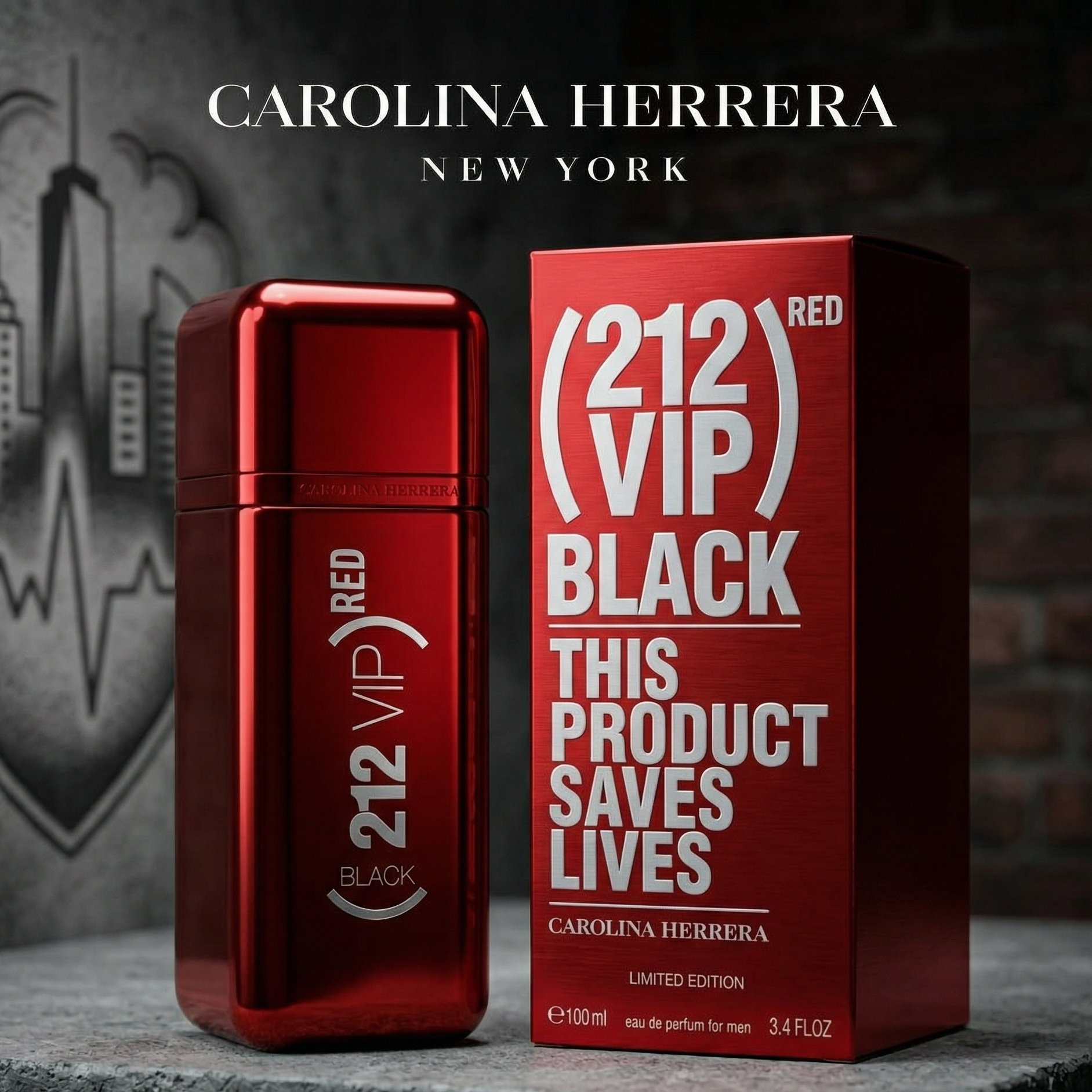 212 VIP RED BLACK 100 ML PERFUME HOMBRE