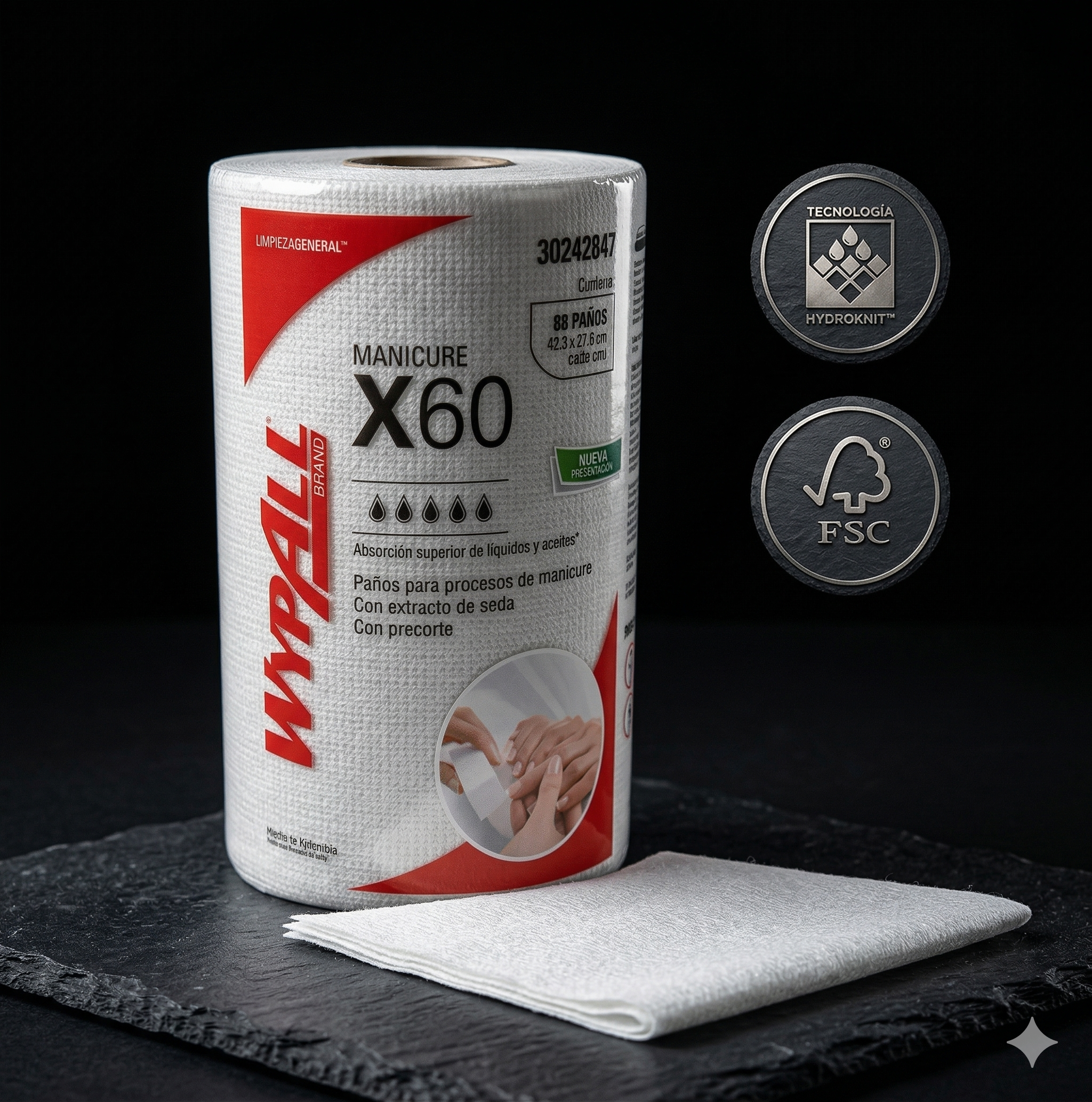 Paños Profesionales WypALL X60 | Máxima Absorción & Cero Pelusa