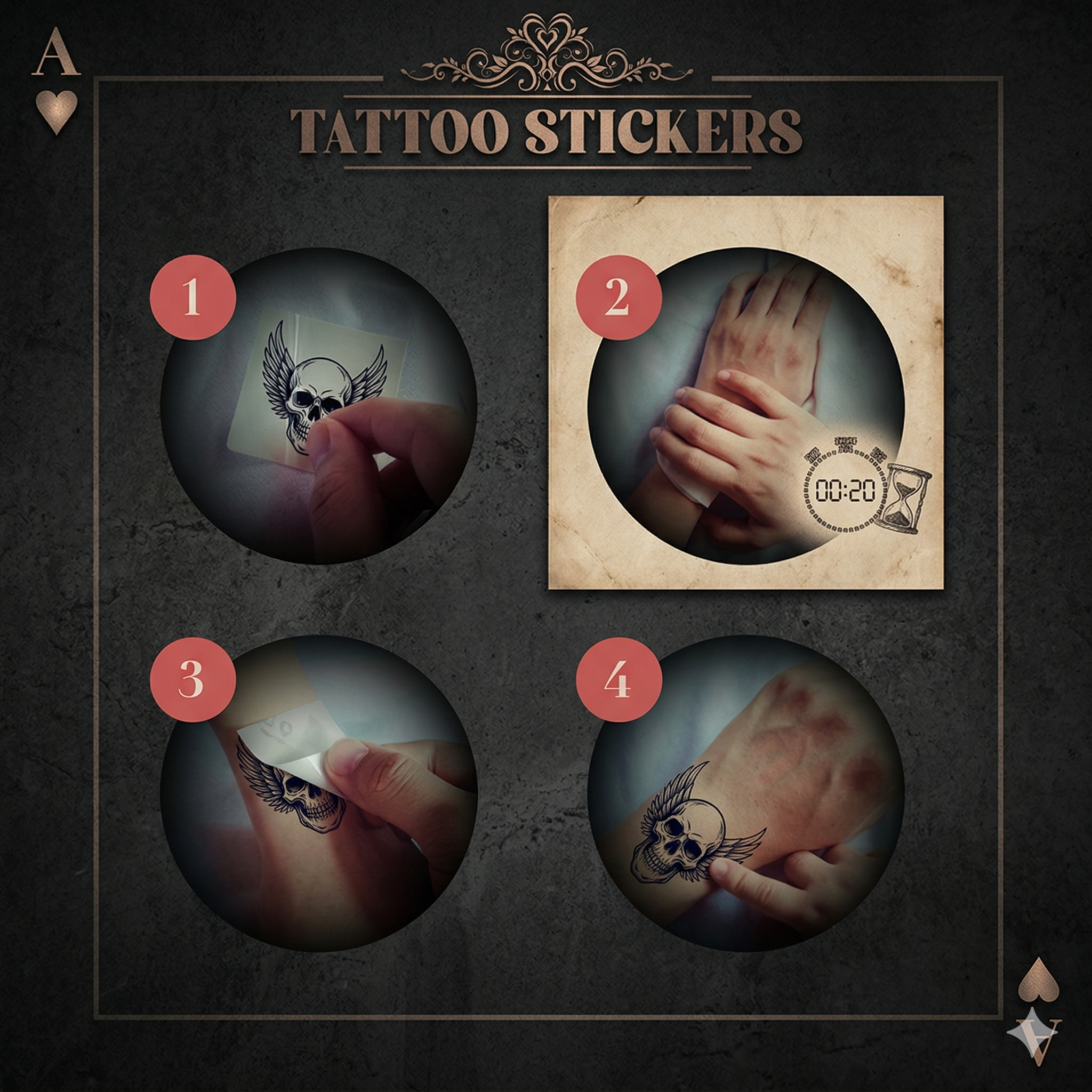 Tatuajes Temporales 3D para Niñas y Adolescentes | Set de 6 Hojas